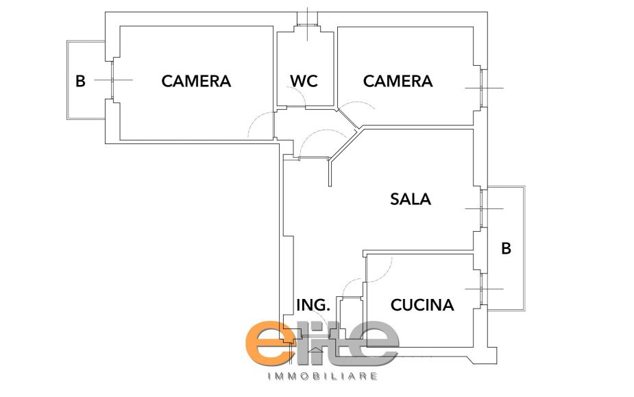 hree-room apartment in Via Rembrandt, 10 minutes from Gambara Metro Station.