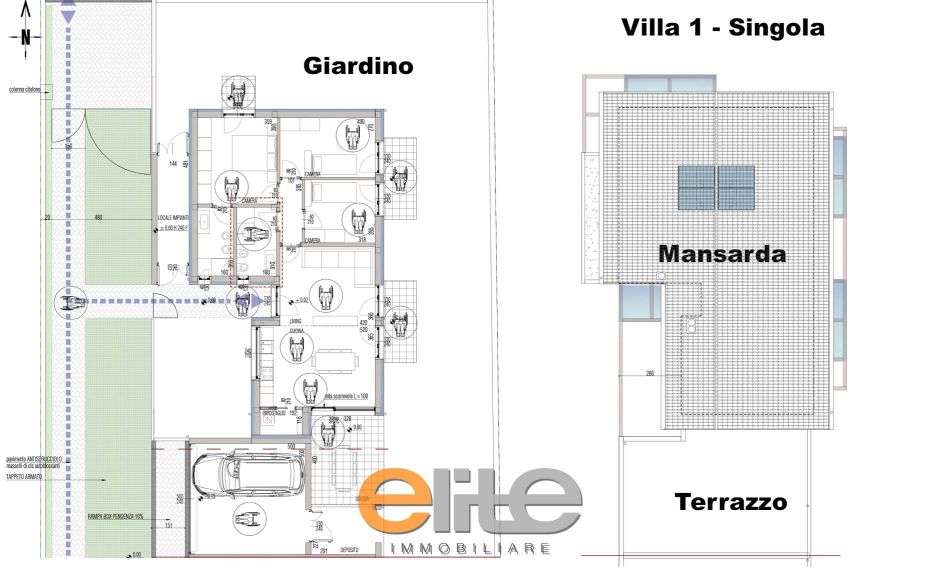 Nuova Costruzione Villa con giardino terrazzo e box